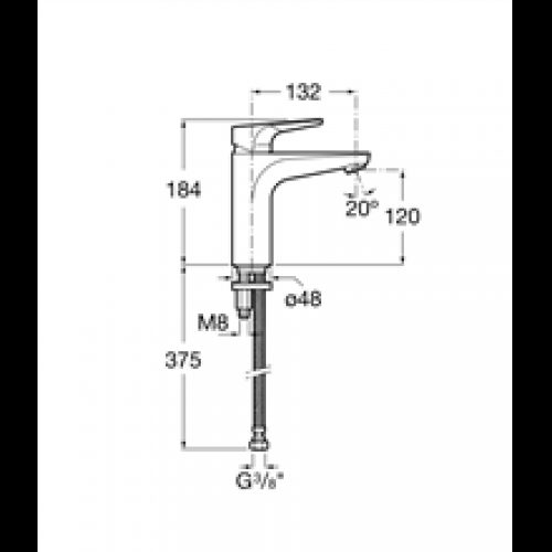 Robinet de lavabo bec mezzo Atlas Roca