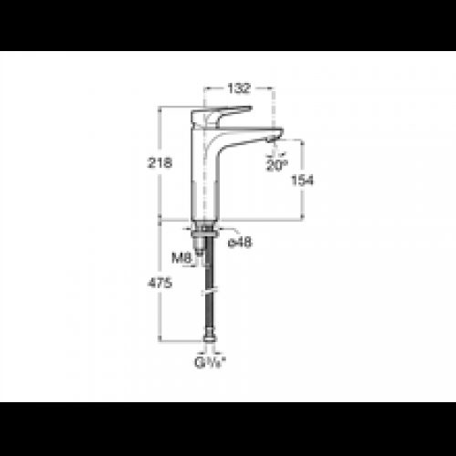 Robinet de lavabo bec mezzo plus Atlas Roca