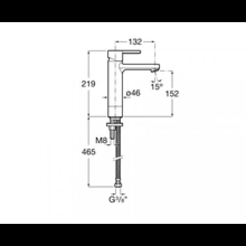 Robinet de lavabo bec mezzo plus Naia Roca