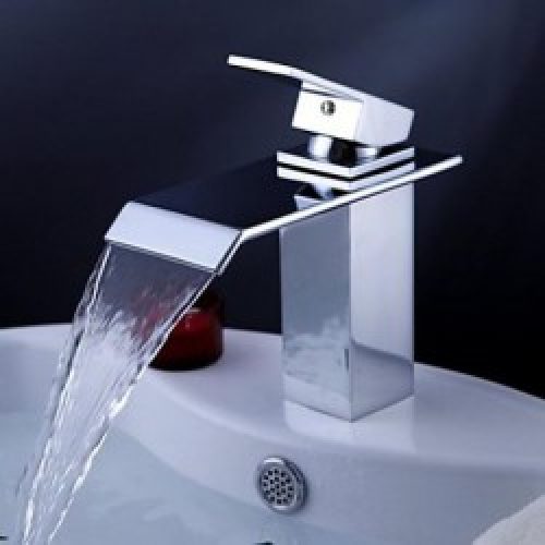 Robinet de lavabo contemporain à bec rectangulaire