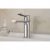 Robinet de lavabo contemporain circulaire en laiton chrome