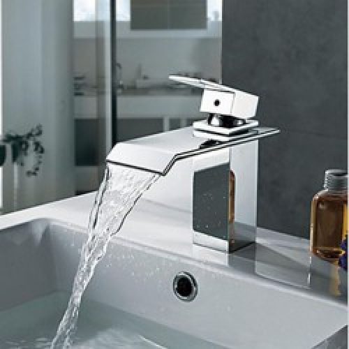 Robinet de lavabo contemporain de hauteur 165 MM en laiton