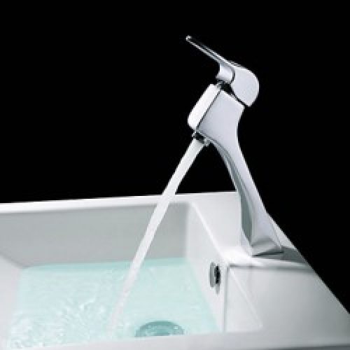 Robinet de lavabo contemporain de hauteur 320 MM en laiton massif