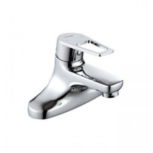 Robinet de lavabo contemporain en laiton fini chrome