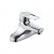 Robinet de lavabo contemporain en laiton fini chrome