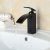 Robinet de lavabo contemporain finition noire mate de hauteur 180 MM