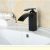 Robinet de lavabo contemporain finition noire mate