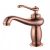 Robinet de lavabo contemporain finition rose or