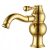 Robinet de lavabo design antique, finition dorée (Ti-PVD)