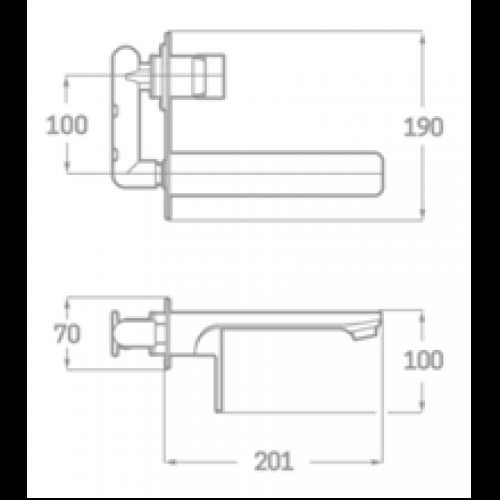 Robinet de lavabo encastré Omnia SEVEN