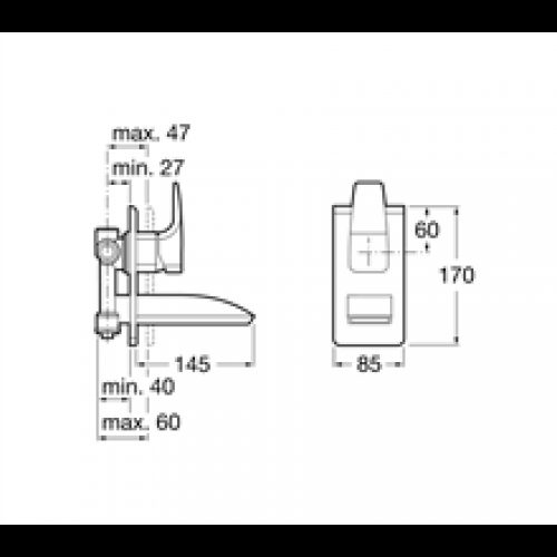 Robinet de lavabo encastré Thesis Roca
