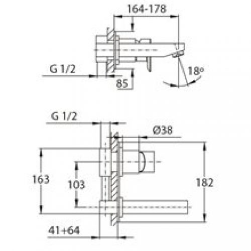 Robinet de lavabo encastrable Formentera Futurbaño