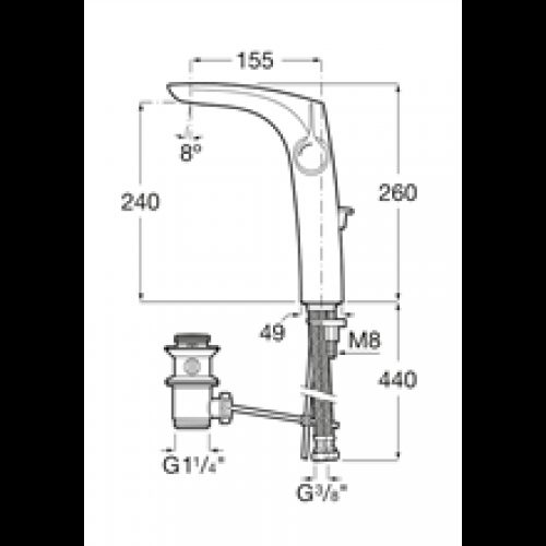 Robinet de lavabo haut Insignia Roca