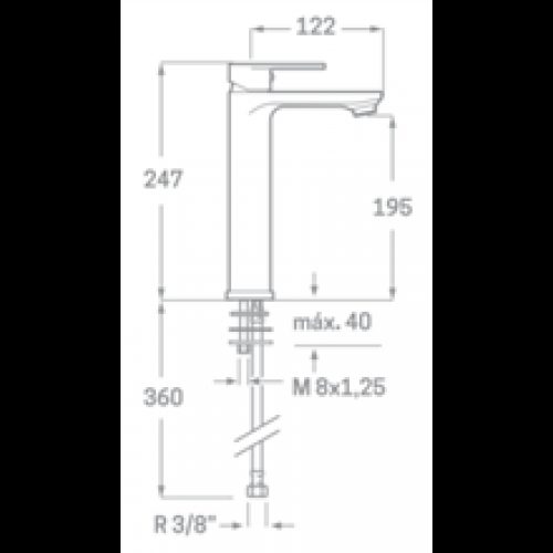 Robinet de lavabo haut Legend SEVEN