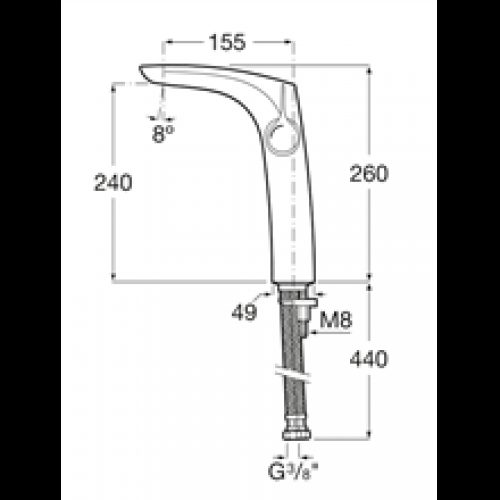 Robinet de lavabo haut lisse Insignia Roca