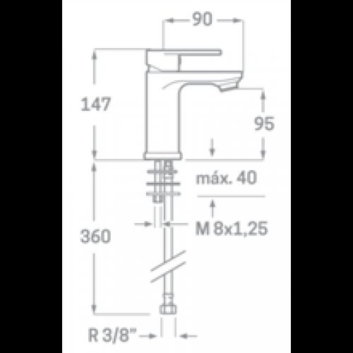 Robinet de lavabo Legend blanc SEVEN