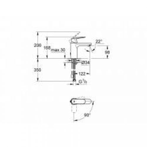 Robinet de lavabo M ECO Grohe Eurosmart…