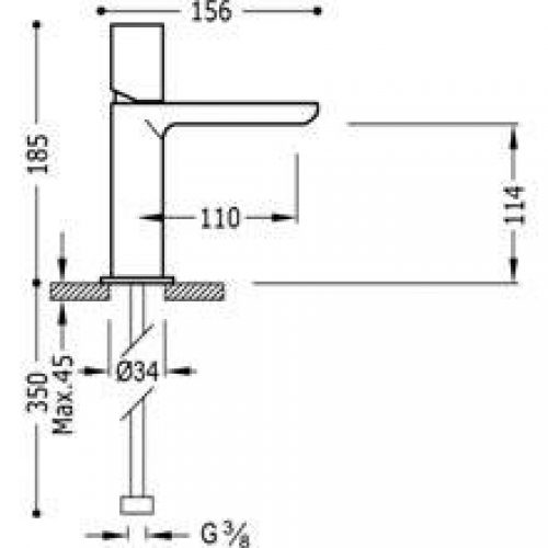 Robinet de lavabo Max-Tres bec cascade…