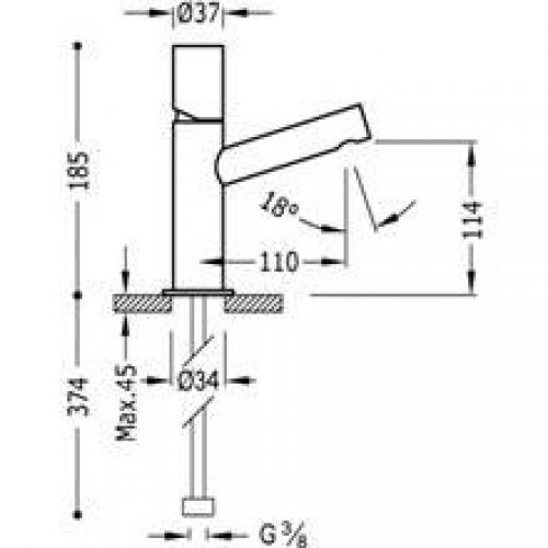 Robinet de lavabo Max-Tres bec moyen