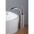 Robinet de lavabo mitigeur style contemporain, finition en nickel