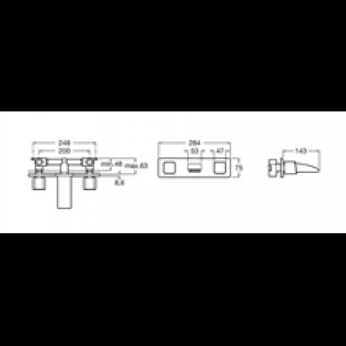 Robinet de lavabo mélangeur manuel encastré…