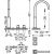 Robinet de lavabo mélangeur manuel XL CUADRO-TRES