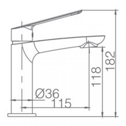 Robinet de lavabo noir mat Imex Luxor