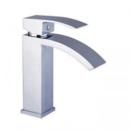 Robinet de lavabo robuste, design moderne et fini en chrome