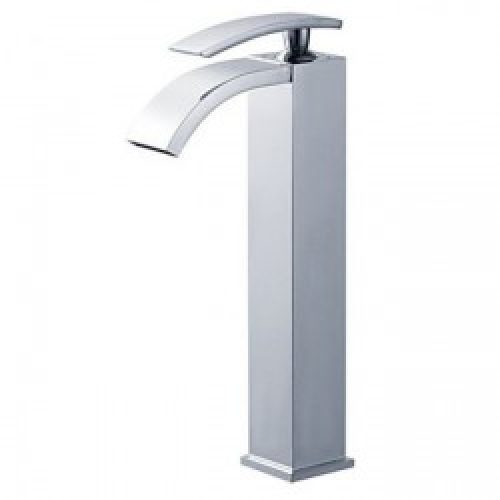 Robinet de lavabo robuste, style contemporain et fini en métal chromé