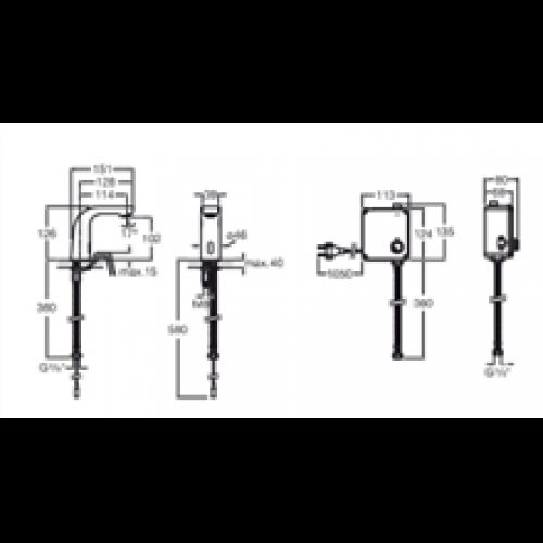 Robinet de lavabo réseau une eau L20 Roca
