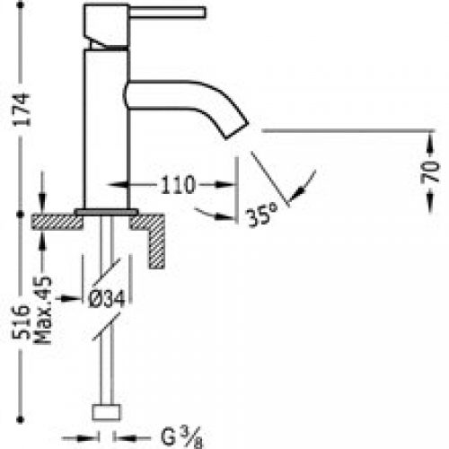 Robinet de lavabo S TRES STUDY