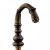 Robinet de lavabo style antique à bec recourbé finition bronze