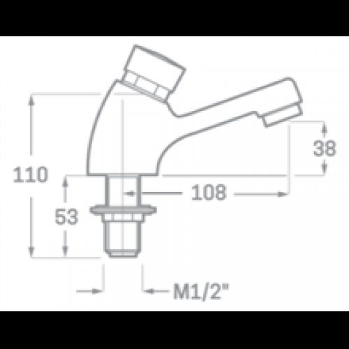 Robinet de lavabo temporisé SEVEN