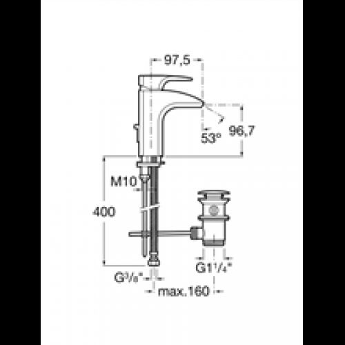 Robinet de lavabo Thesis Roca