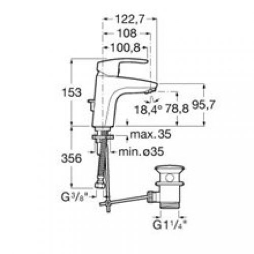 Robinet de lavabo vidage automatique Monodin-N…