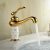 Robinet de salle de bain antique finition or- cristal