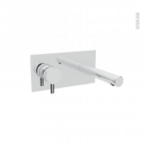 Robinet De Salle De Bains Nil Mitigeur Lavabo Mural Encastre Chrome