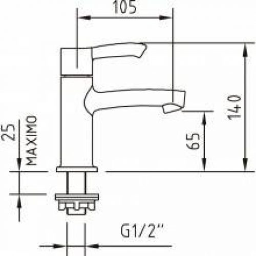 Robinet d’eau froide d’évier ou de lavabo