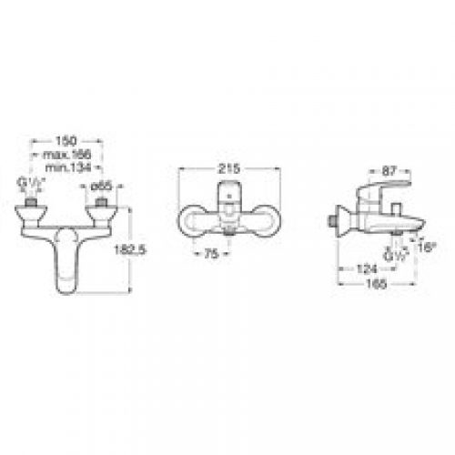 Robinet douche-baignoire extérieur avec…