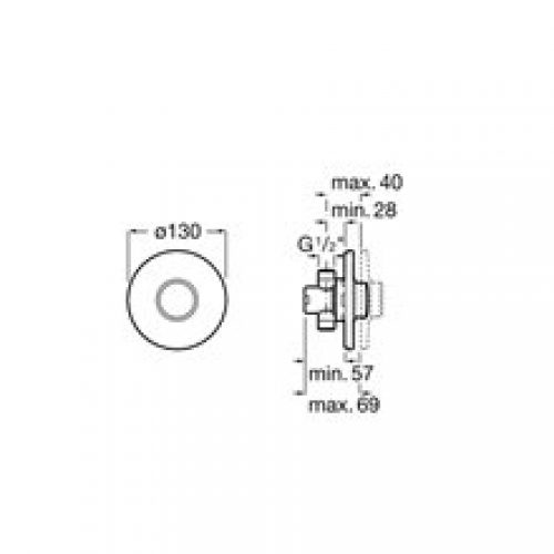 Robinet droit temporisé pour urinoir Eco – Roca