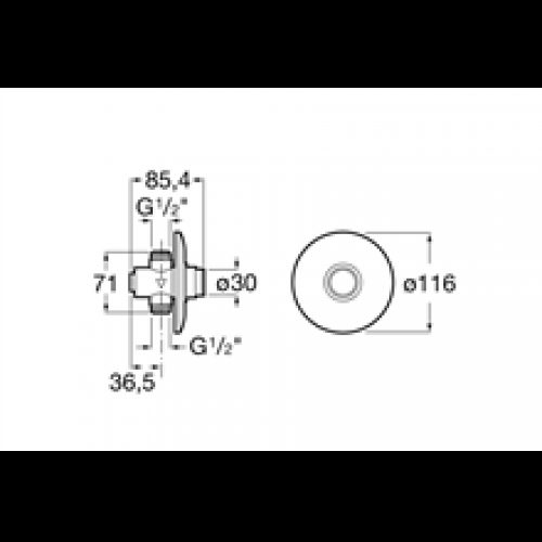 Robinet d’urinoir encastré Instant Roca