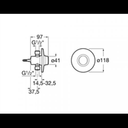 Robinet d’urinoir encastré Sprint Roca
