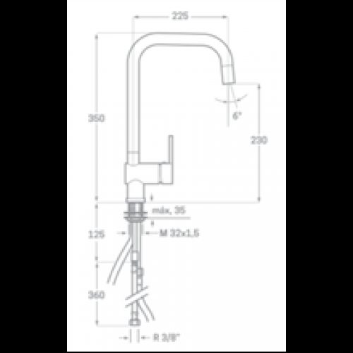 Robinet d’évier amovible Korsa SEVEN