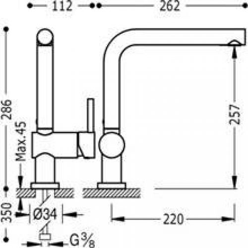 Robinet d’évier anti-calcaire chrome TRES