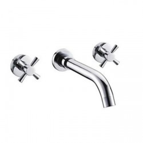 Robinet d&rsquo;évier avec fixation murale, un style contemporain avec une finition en chrome