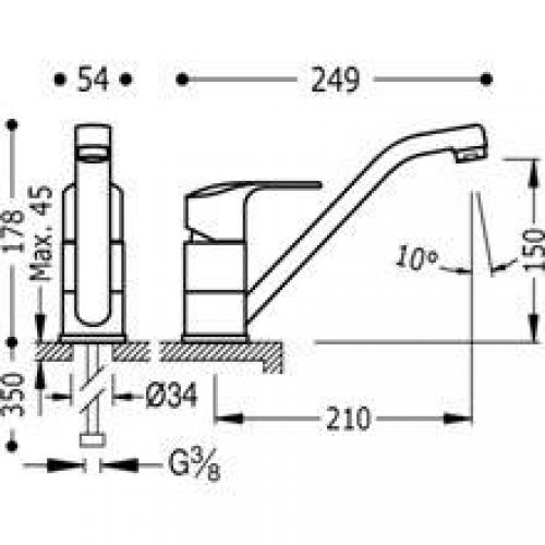 Robinet d’évier Basic K-TRES