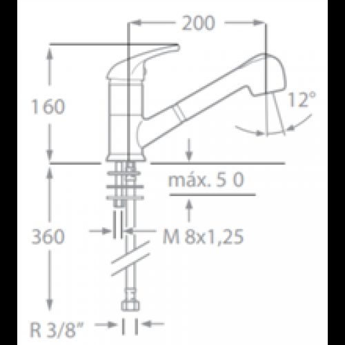 Robinet d’évier bec amovible Enkel SEVEN