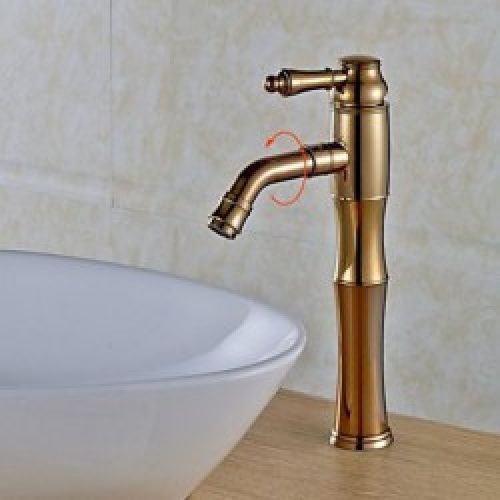 Robinet d&rsquo;évier à bec rotatif (360°), finition en laiton pour un design contemporain