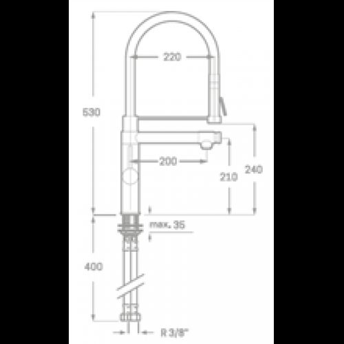 Robinet d’évier blanc avec bec Pilot SEVEN