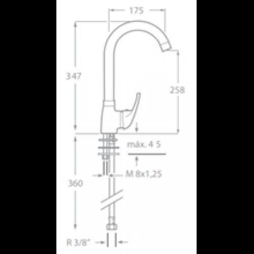 Robinet d’évier chromé Enkel SEVEN